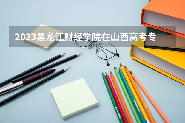 2023黑龙江财经学院在山西高考专业招生计划人数是多少