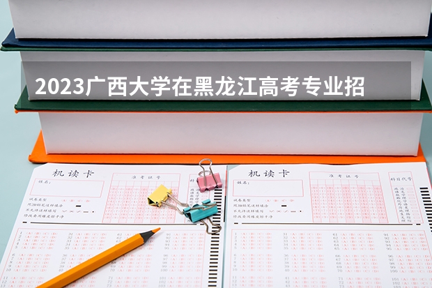 2023广西大学在黑龙江高考专业招生计划人数是多少