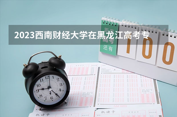 2023西南财经大学在黑龙江高考专业招生计划人数是多少