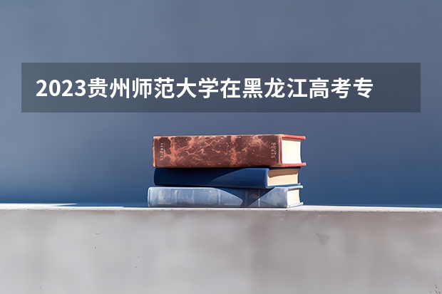 2023贵州师范大学在黑龙江高考专业招生计划人数是多少