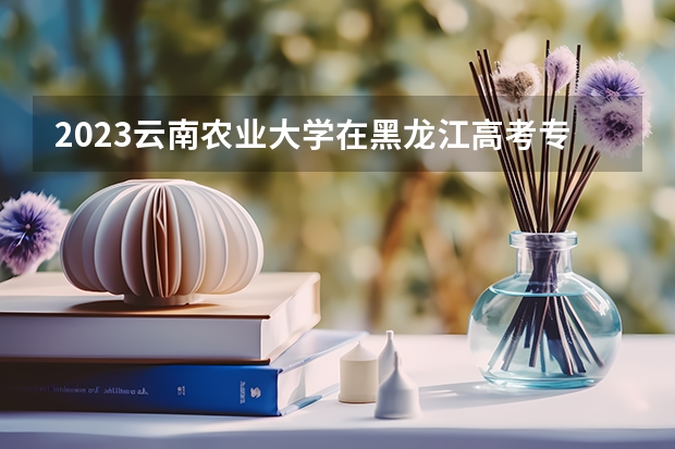 2023云南农业大学在黑龙江高考专业招生计划人数是多少