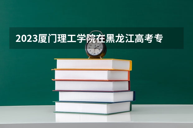 2023厦门理工学院在黑龙江高考专业招生计划人数是多少