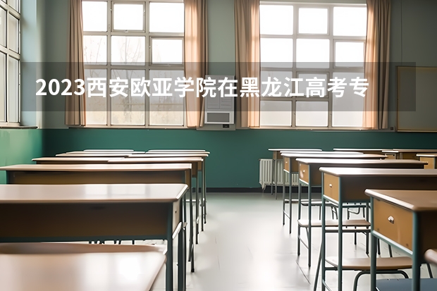 2023西安欧亚学院在黑龙江高考专业招生计划人数是多少