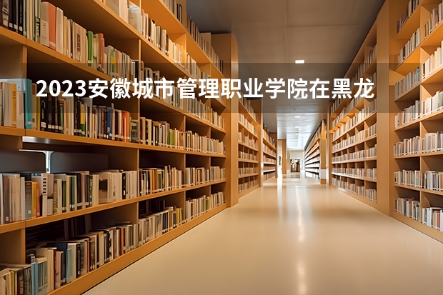 2023安徽城市管理职业学院在黑龙江高考专业招生计划人数是多少