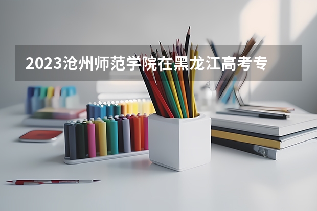 2023沧州师范学院在黑龙江高考专业招生计划人数是多少
