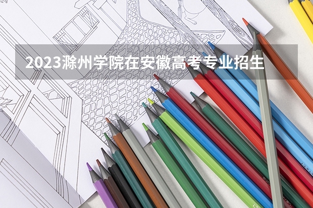 2023滁州学院在安徽高考专业招生计划人数是多少