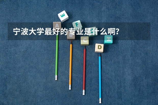 宁波大学最好的专业是什么啊？