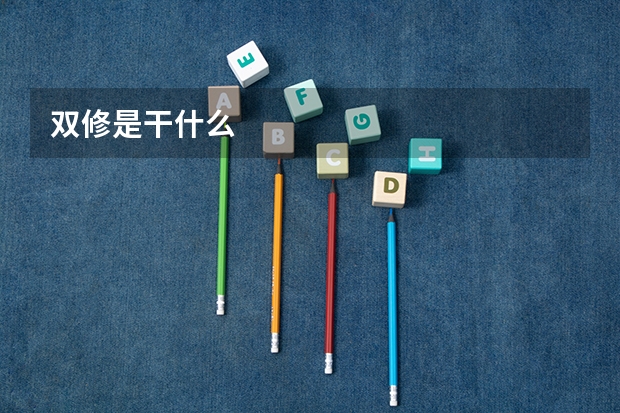 双修是干什么