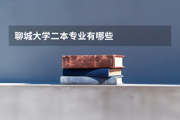 聊城大学二本专业有哪些