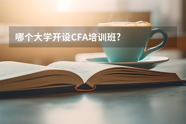哪个大学开设CFA培训班?