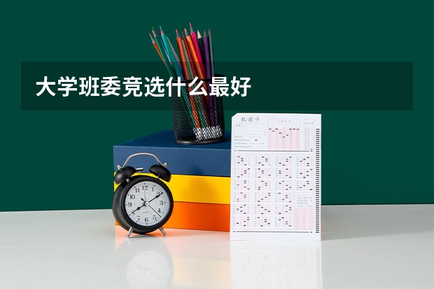 大学班委竞选什么最好