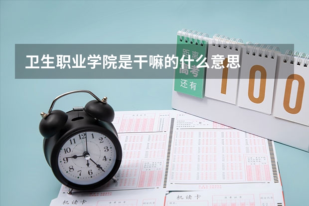 卫生职业学院是干嘛的什么意思