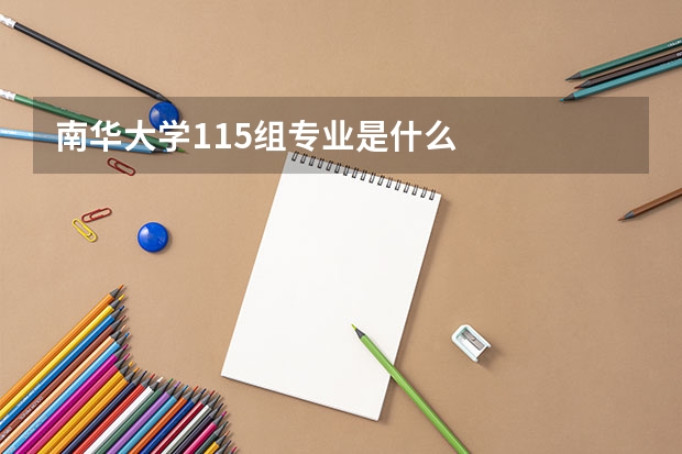 南华大学115组专业是什么