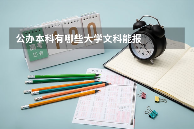 公办本科有哪些大学文科能报
