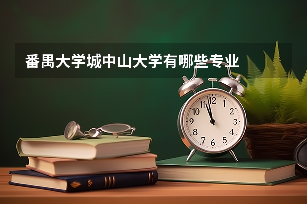 番禺大学城中山大学有哪些专业