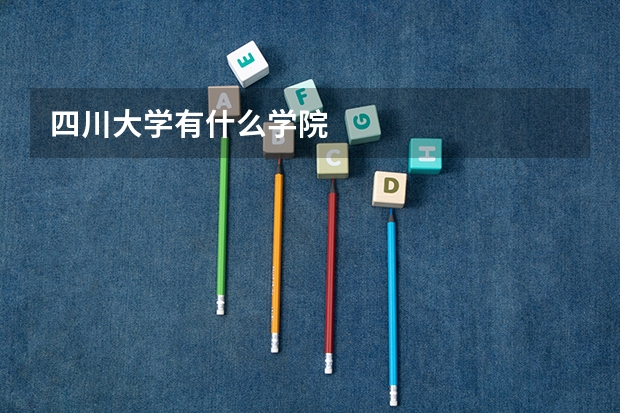 四川大学有什么学院