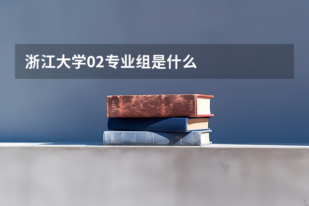 浙江大学02专业组是什么