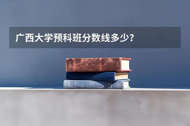 广西大学预科班分数线多少？