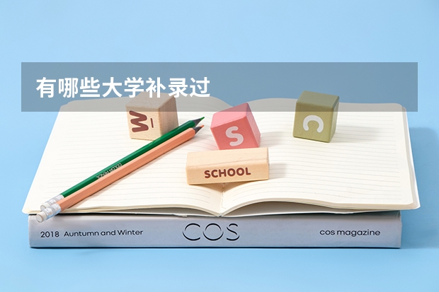 有哪些大学补录过