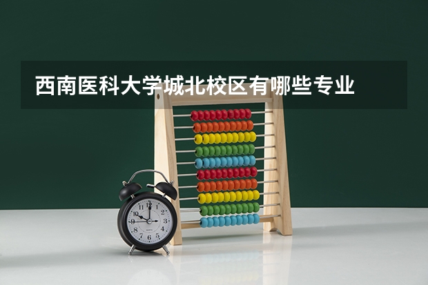 西南医科大学城北校区有哪些专业
