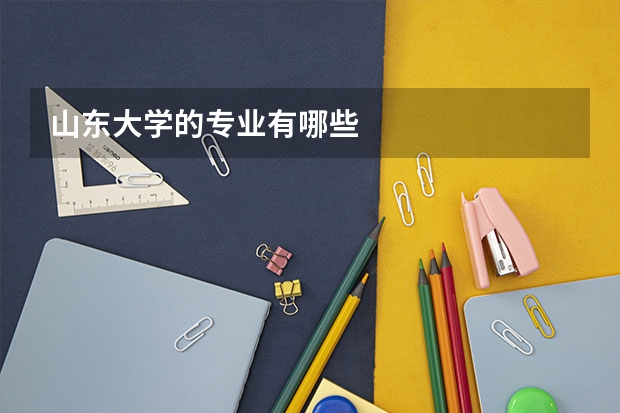 山东大学的专业有哪些